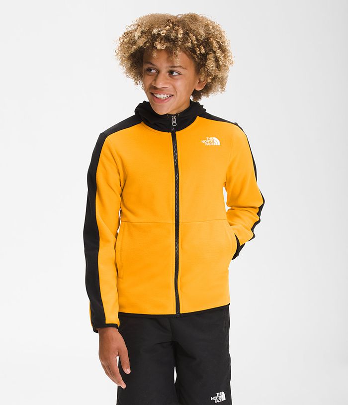 The North Face Boys Jacket Youth Glacier Full Zip Hoodie 367FKGOVN - Gold